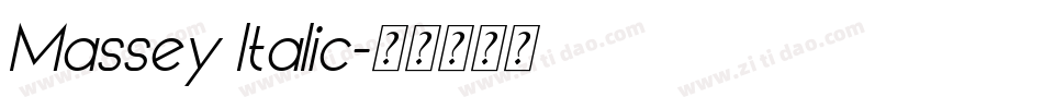 Massey Italic字体转换